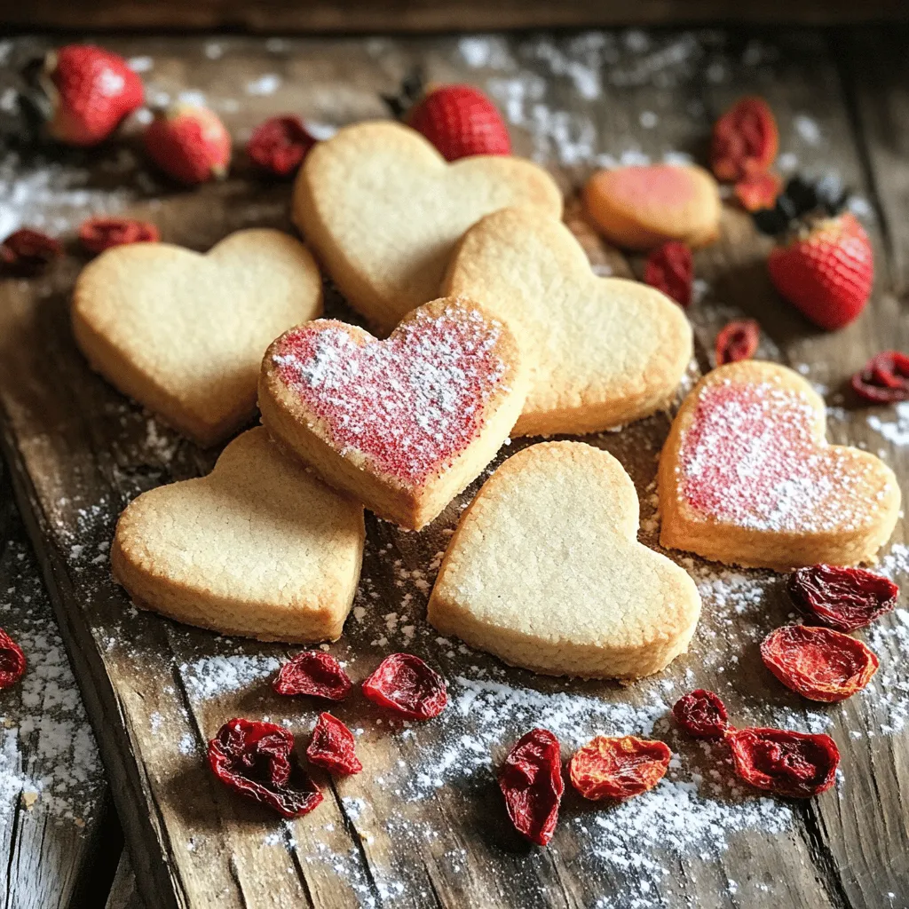 Heart-shaped cookies bring joy and sweetness to any occasion. These strawberry shortbread cookies are soft, buttery, and full of flavor. The combination of butter and dried strawberries makes each bite a delight. You can enjoy them with tea or coffee, or share them with loved ones.
