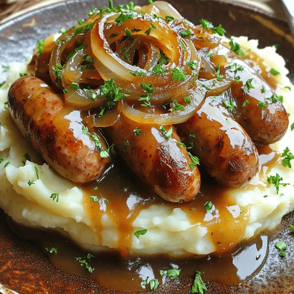 - 4 pork sausages (or your choice of meat alternatives) - 2 lbs potatoes (Yukon Gold or Russet), peeled and diced - 1/2 cup butter, divided - 1/2 cup whole milk