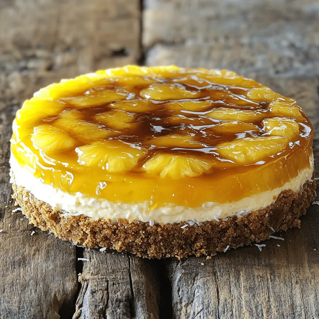 Pineapple Upside-Down Cheesecake with Caramelized Pineapple Delight