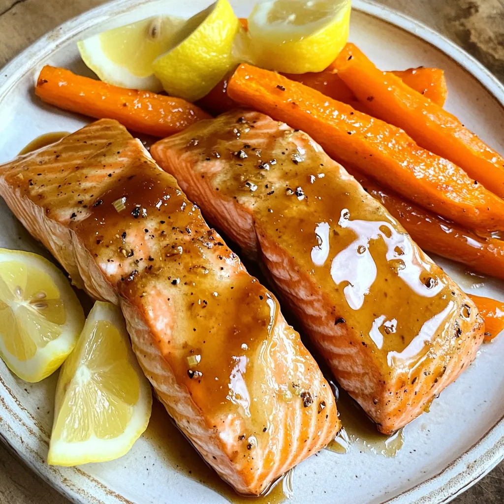 Maple Glazed Salmon and Carrots Sheet Pan Delight