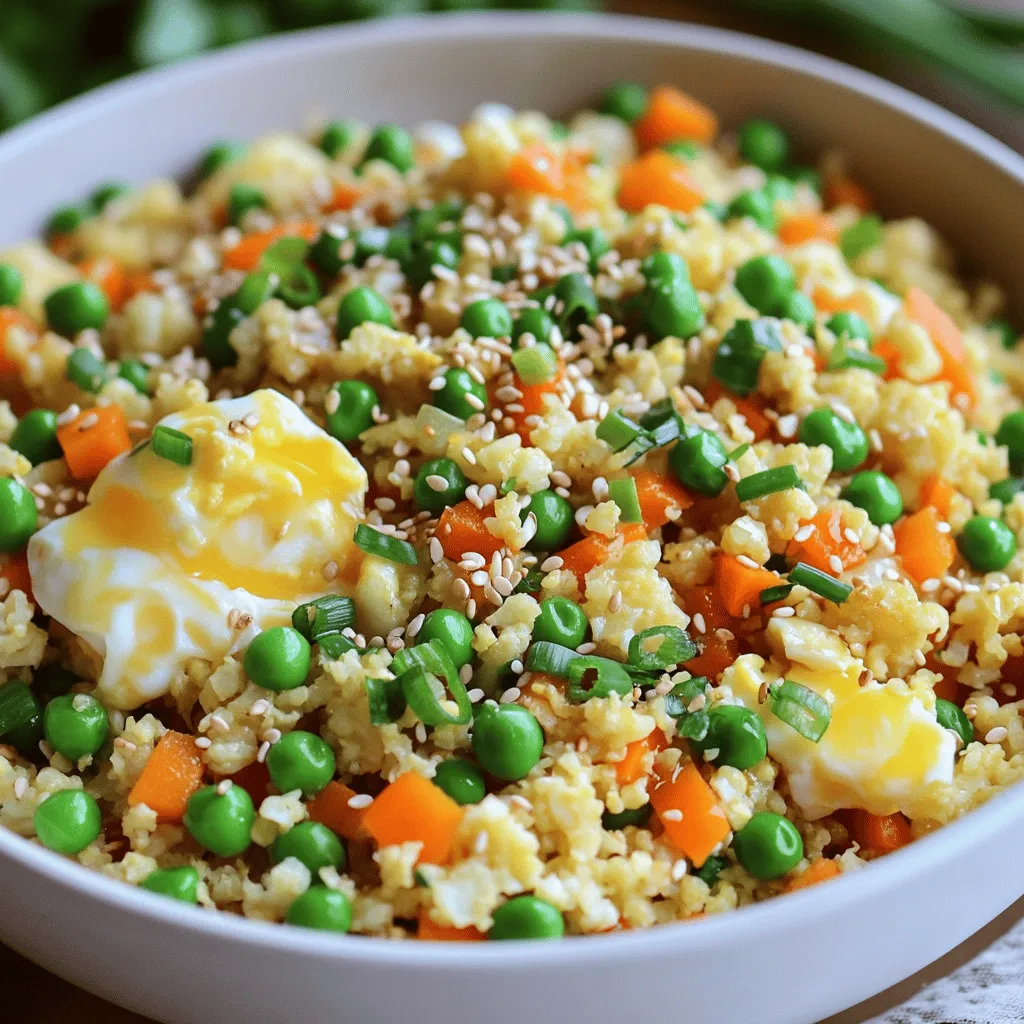 Cauliflower is the star of our dish. It acts like rice but is much healthier. Using cauliflower gives you a low-carb option that tastes great. You can find fresh cauliflower in the produce section of any store. Choose heads that feel firm and heavy. Look for bright white color with no brown spots.