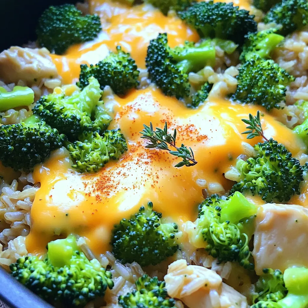 Cheesy Broccoli Rice Chicken One Pot Delight