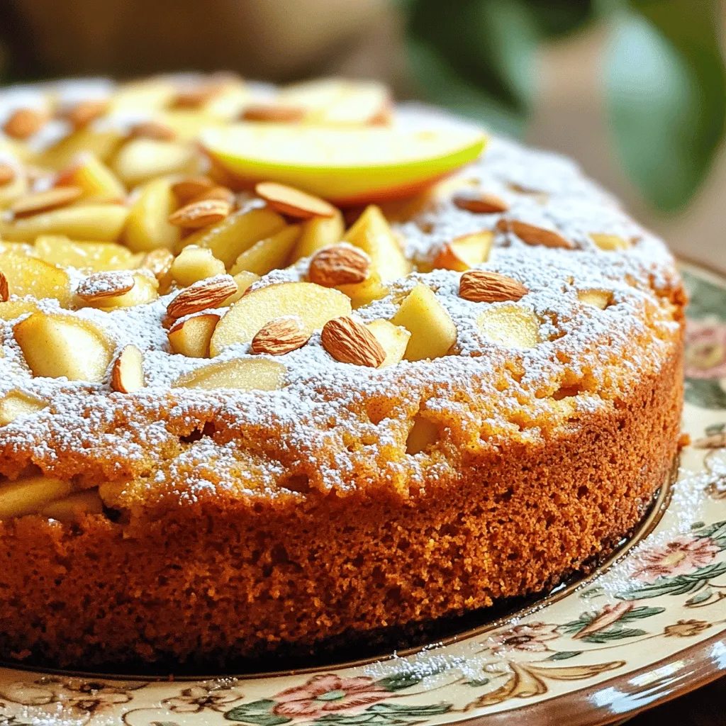 Honey Cake with Almonds and Apple Flavor Boost