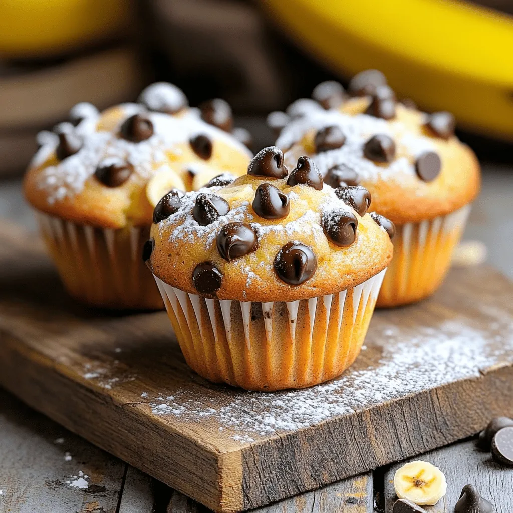 Chocolate Chip Banana Muffins Soft and Flavorful Treat