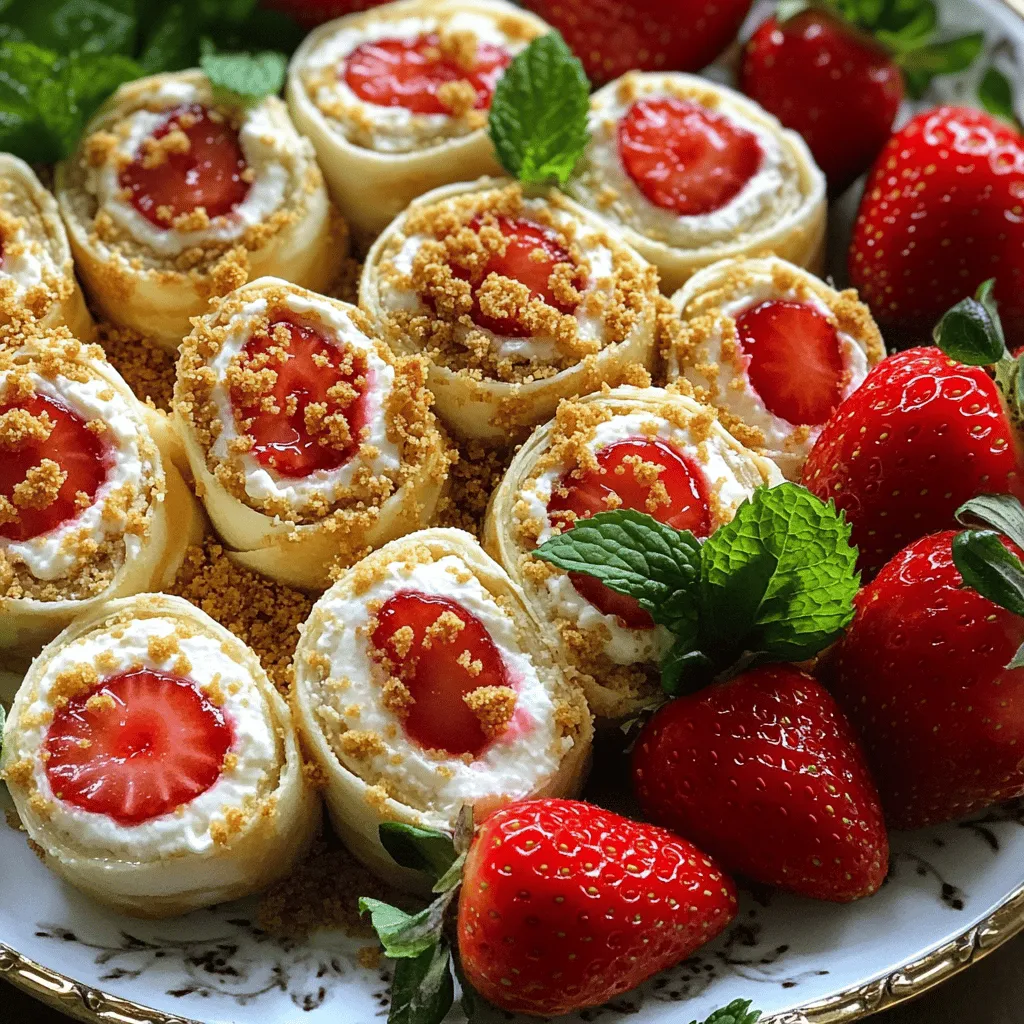 For the easy strawberry cheesecake rolls recipe, you need just a few key ingredients.