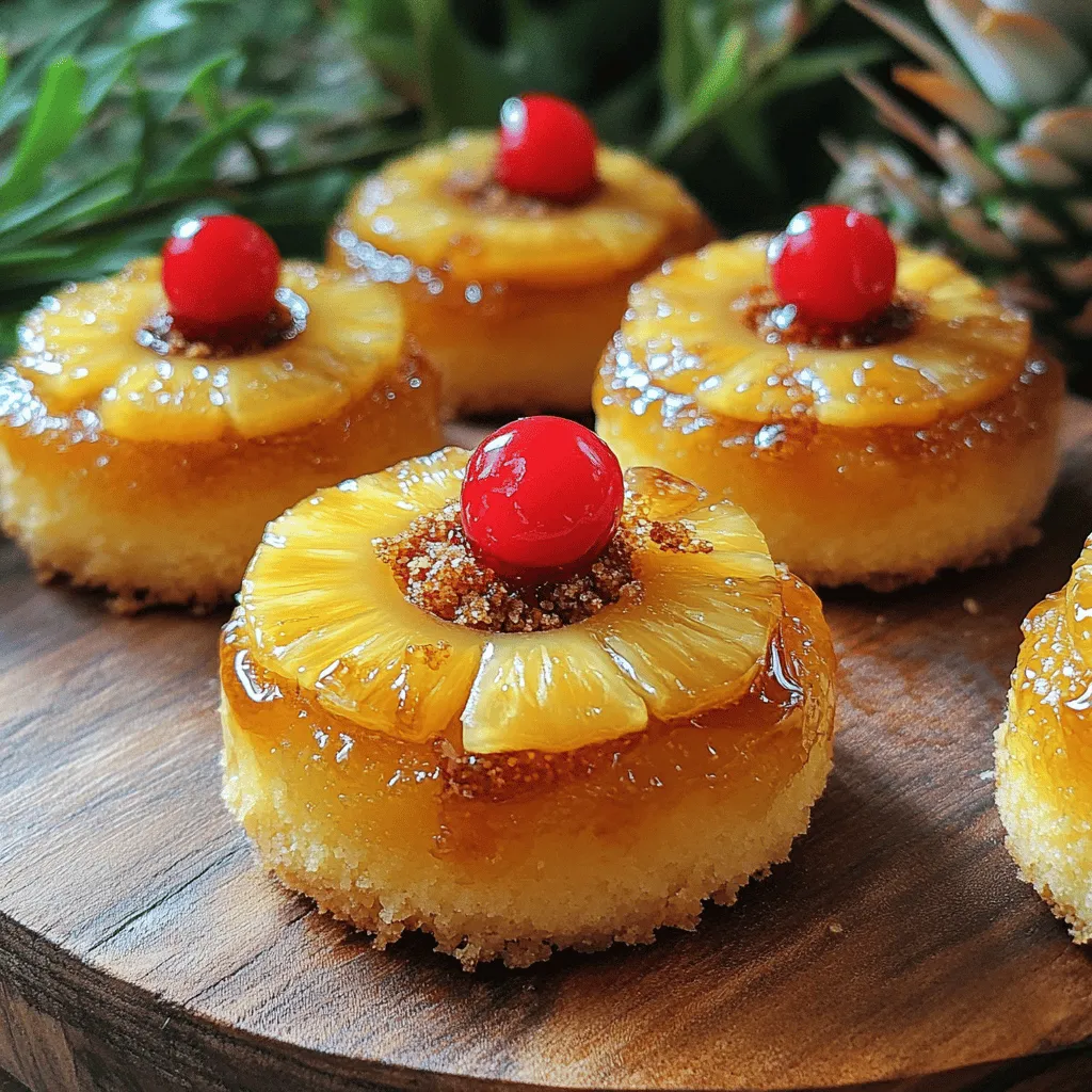 To make these delightful mini pineapple upside down cakes, gather these simple items: