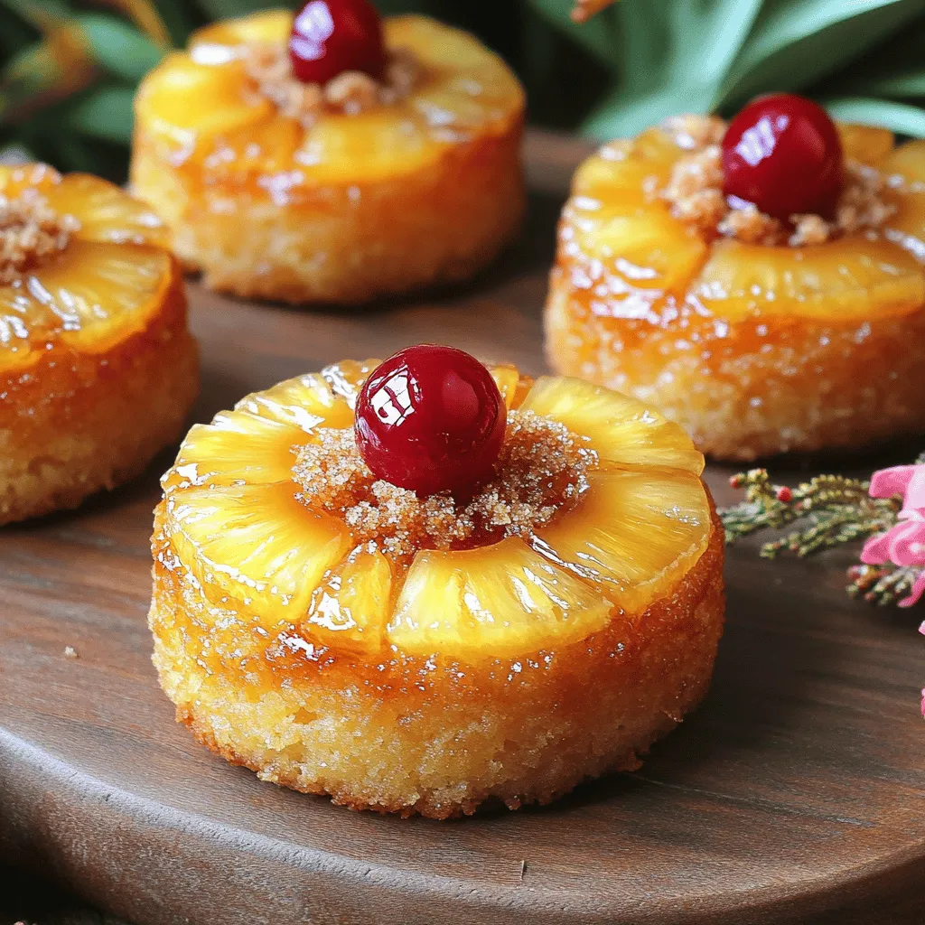 Mini Pineapple Upside Down Cakes Delightful Treats