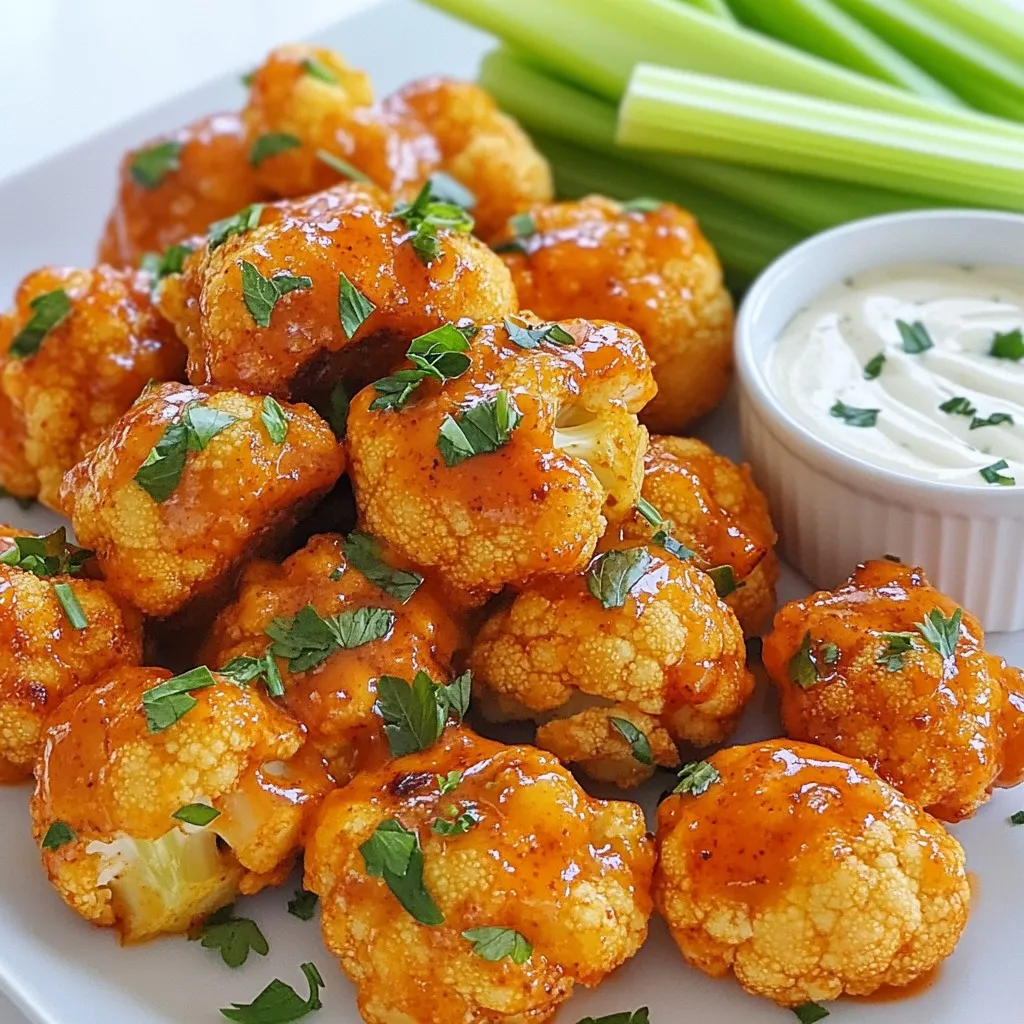 Buffalo Cauliflower Bites Tasty and Simple Snack