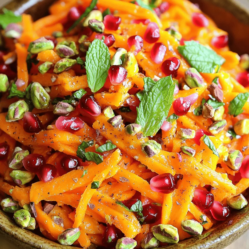 Carrot Salad With Pistachios, Pomegranate, Mint Boost