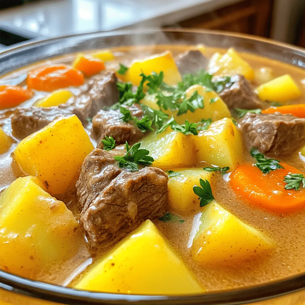 Creamy Beef and Potato Stew Flavorful Comfort Meal