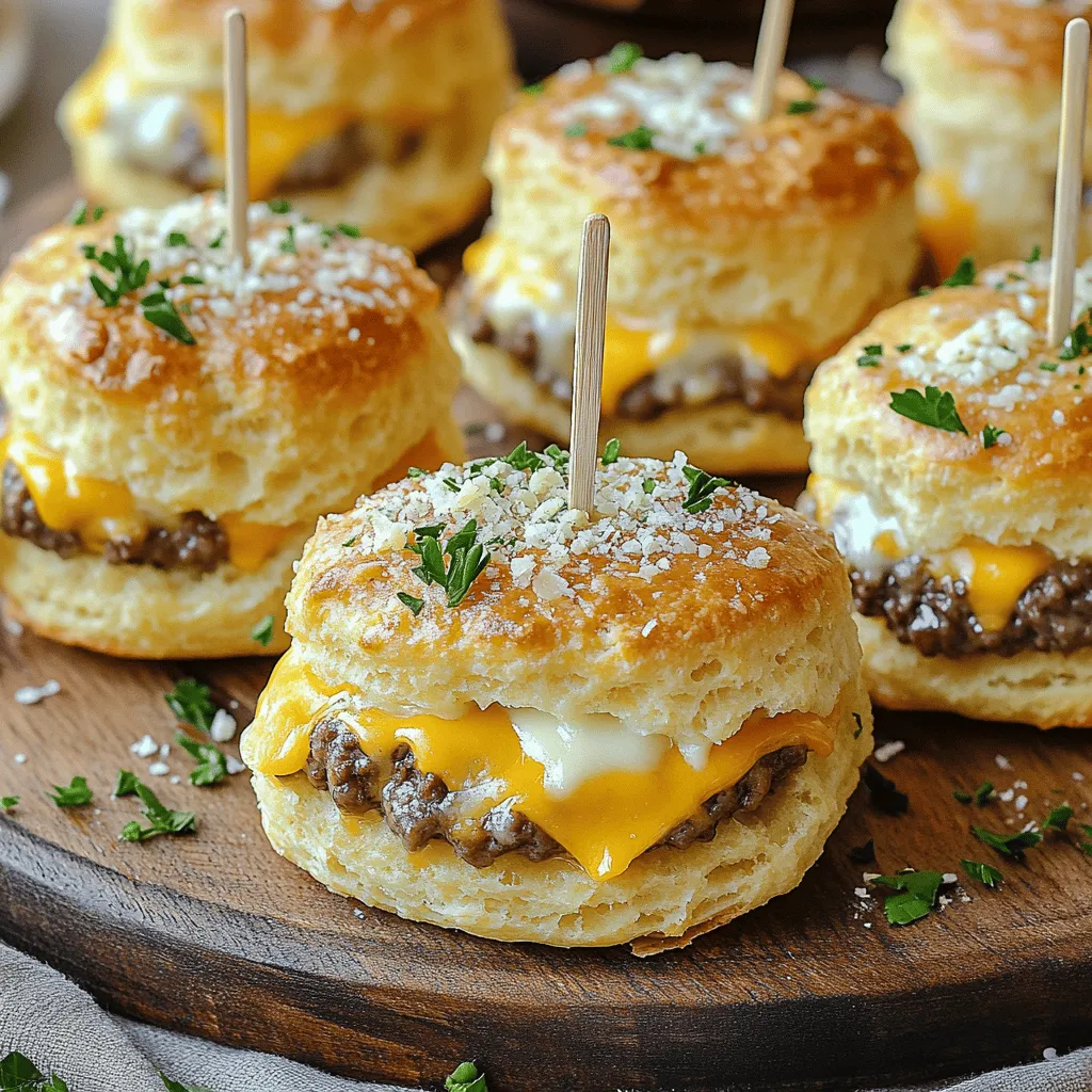 Irresistible Garlic Parmesan Cheeseburger Bombs are a tasty treat. They combine juicy beef, rich cheese, and garlic. You can serve them as a fun snack or a meal. Each bomb bursts with flavor when you take a bite. The biscuit dough adds a soft, buttery layer.