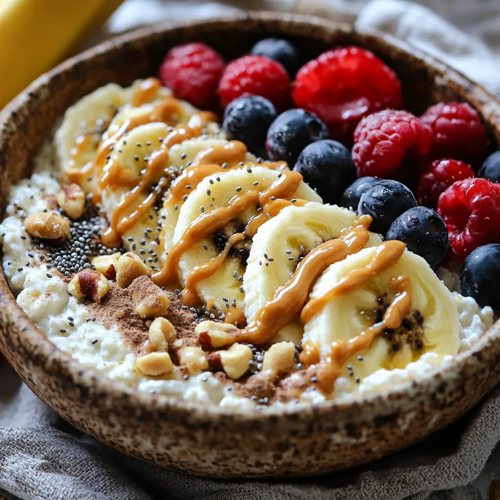 Peanut Butter Banana Cottage Cheese Bowl Delight