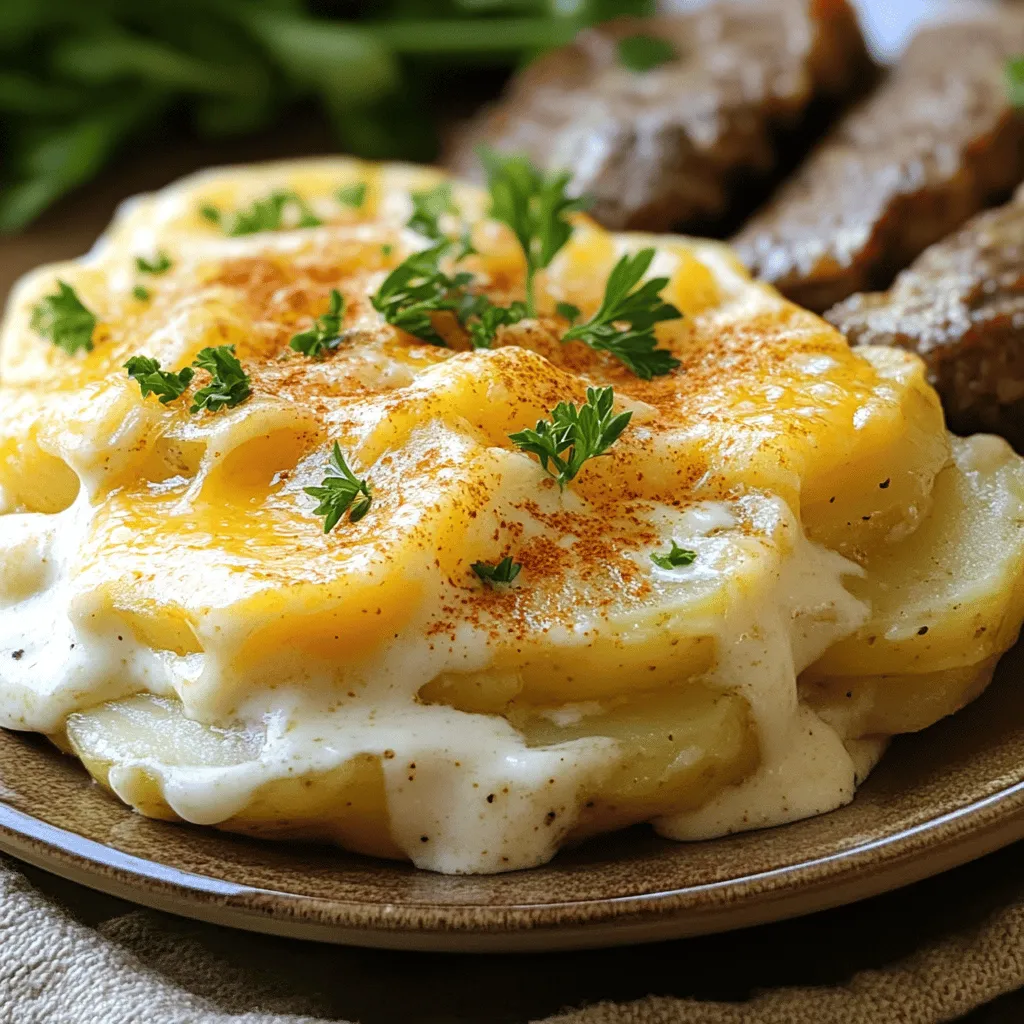 Delicious Scalloped Potatoes with Savory Beef Cutlets Recipe