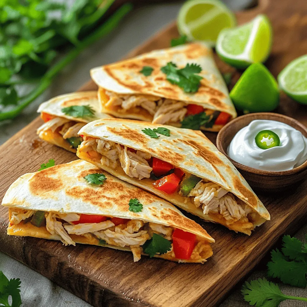 Mini chicken quesadillas are small, delicious tortillas filled with chicken, cheese, and veggies. They are easy to make and fun to eat. You can whip them up quickly for lunch or dinner. Kids love their bite-sized shape, and adults enjoy their tasty flavors.