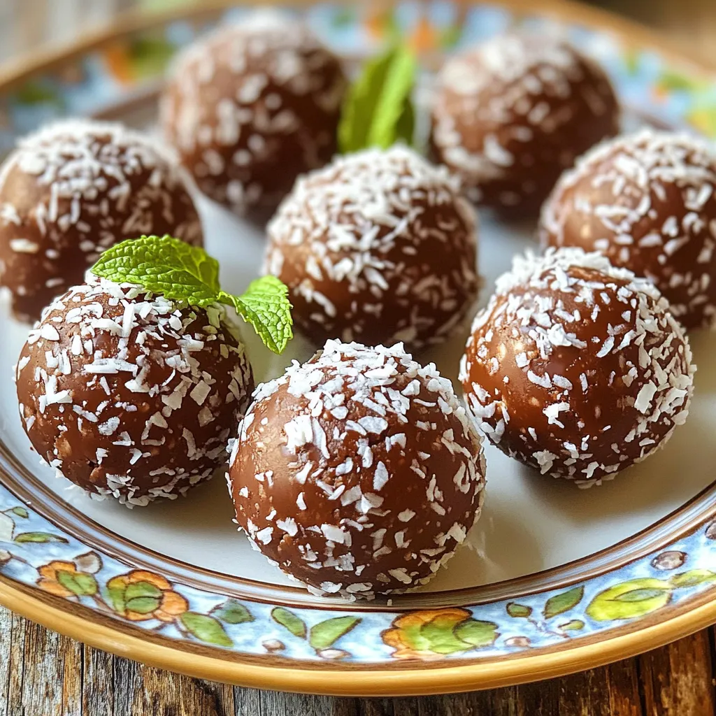 No Bake Chocolate Coconut Balls Delicious Sweet Treat