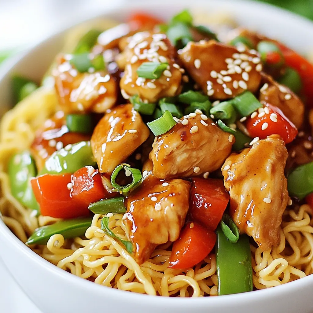 Sticky Garlic Chicken Noodles Flavorful Dinner Delight