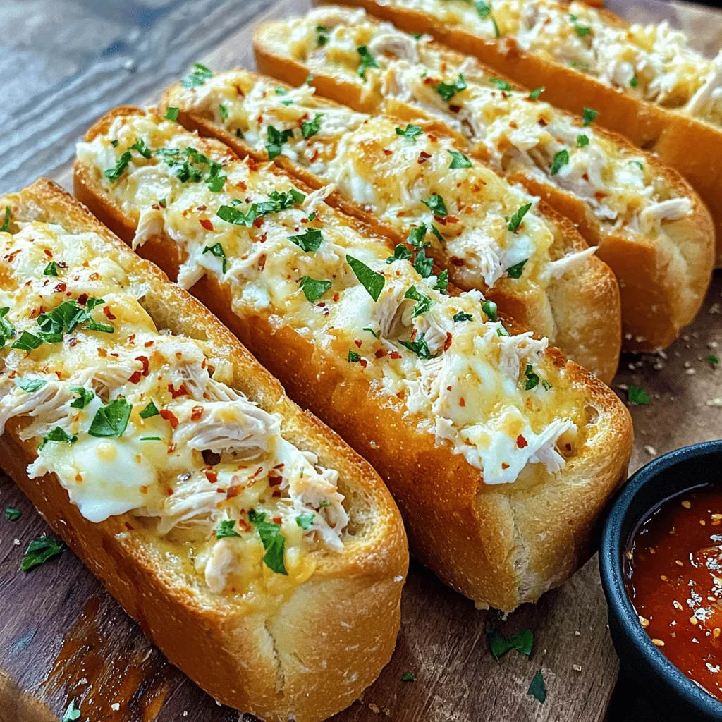 Cheesy Chicken Garlic Bread Sandwich Delightful Recipe