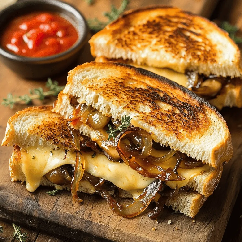 To make a gourmet grilled cheese, you need a few key ingredients. First, choose the right bread. I love using sourdough or artisan bread. These types give a nice crust and hold up well. You’ll need four slices for two sandwiches.