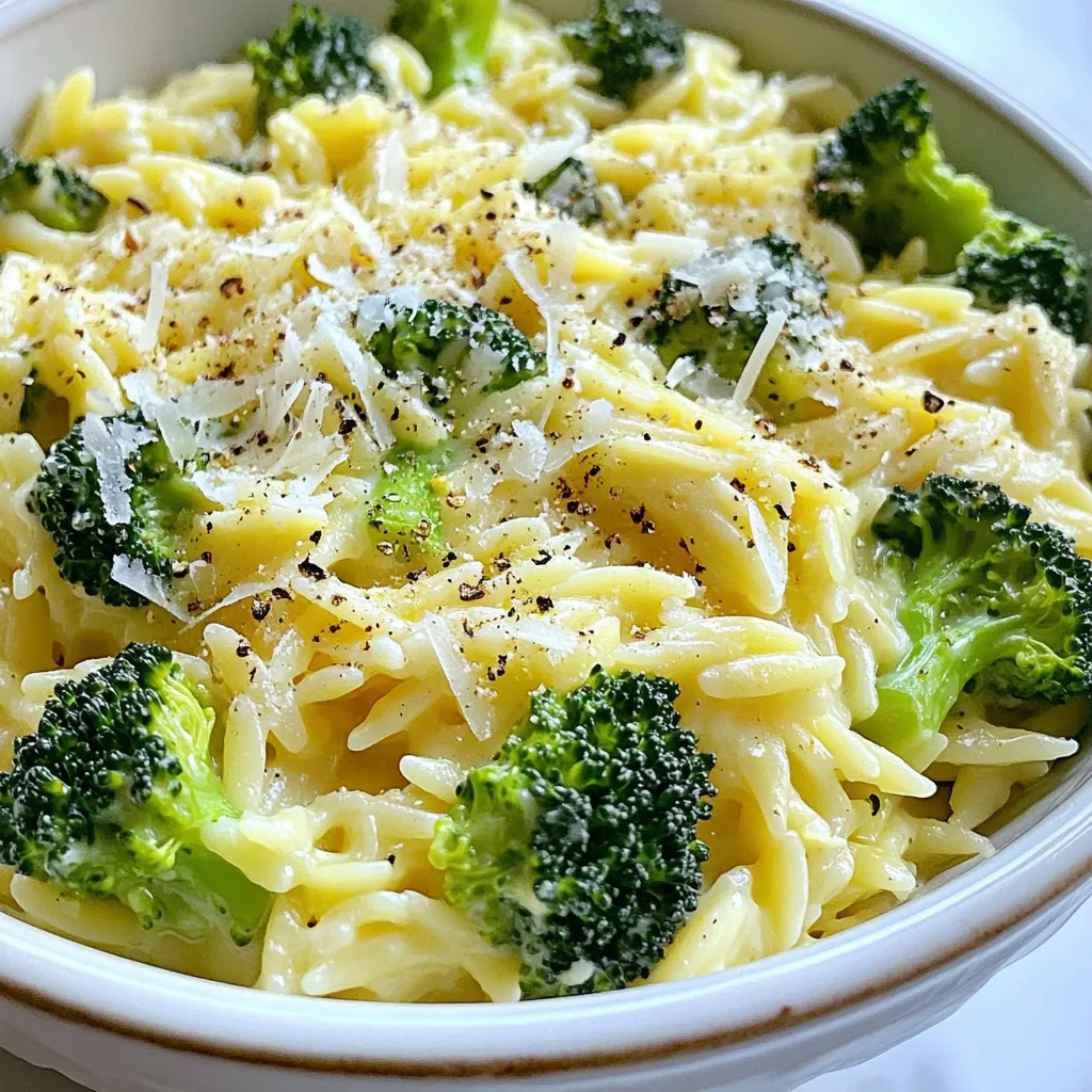 Broccoli Cheddar Orzo Creamy Comfort Food Recipe