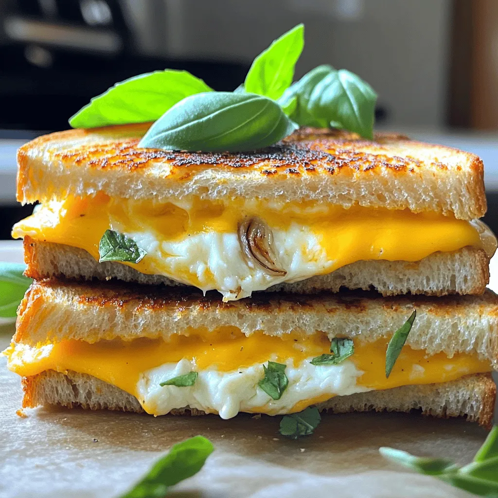 Roasted Garlic Grilled Cheese Flavorful Comfort Food