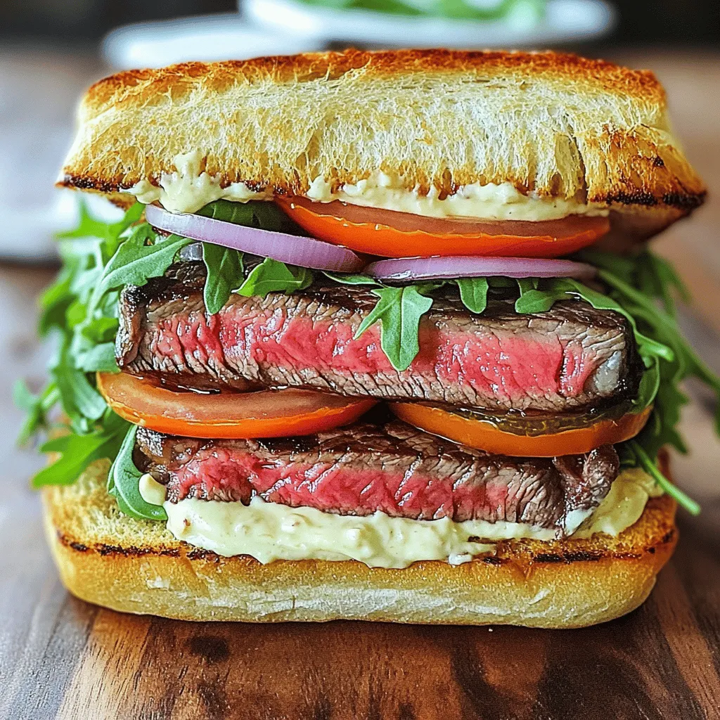 Savory Steak Sandwich with Garlic Aioli Recipe