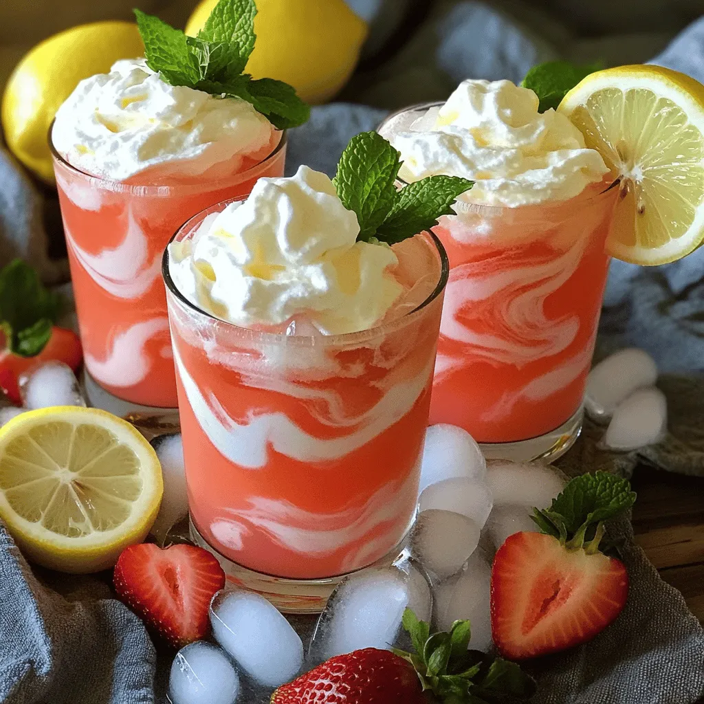 To make whipped pink lemonade, you need fresh and simple ingredients. The main ingredients for whipped pink lemonade include fresh lemon juice, sugar, and cold water. These three are the heart of the drink.