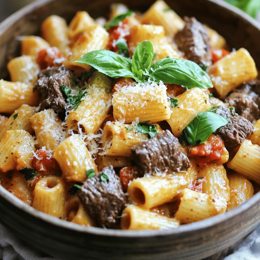 The right ingredients make all the difference in your beef pasta. For a rich and velvety beef pasta from your slow cooker, you need quality beef. I recommend using beef chuck roast. It has the perfect fat content and becomes tender during slow cooking. Cut it into chunks for even cooking.