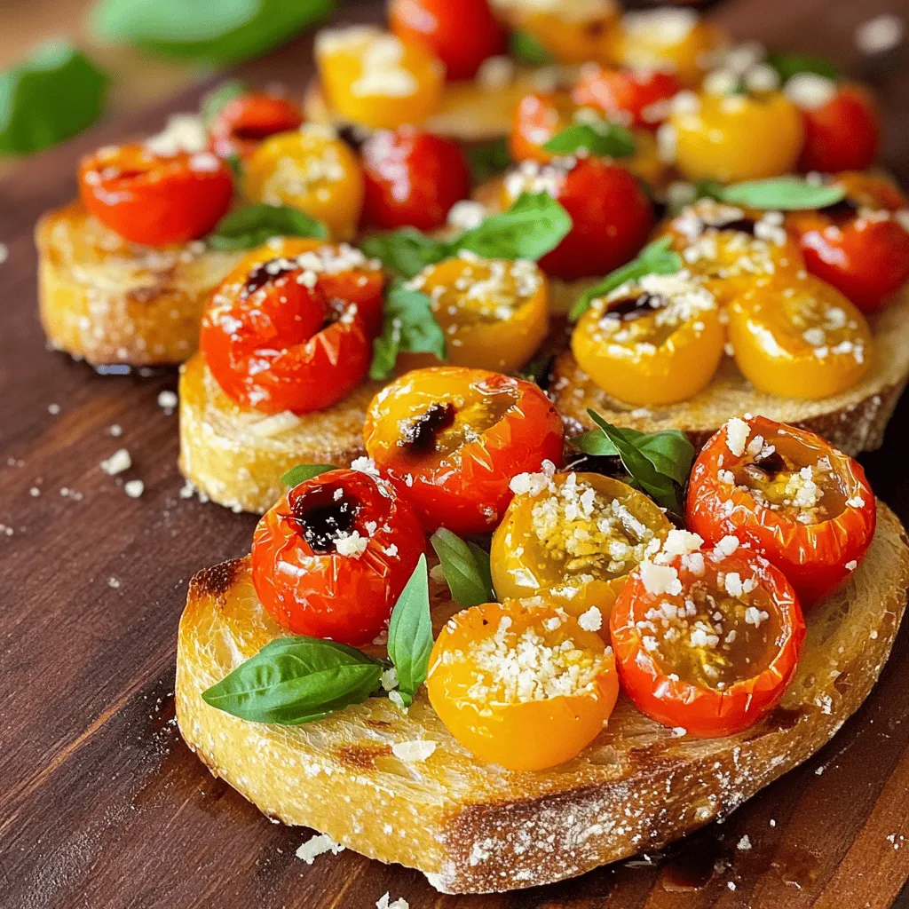 Roasted Garlic Tomato Bruschetta Flavorful Delight