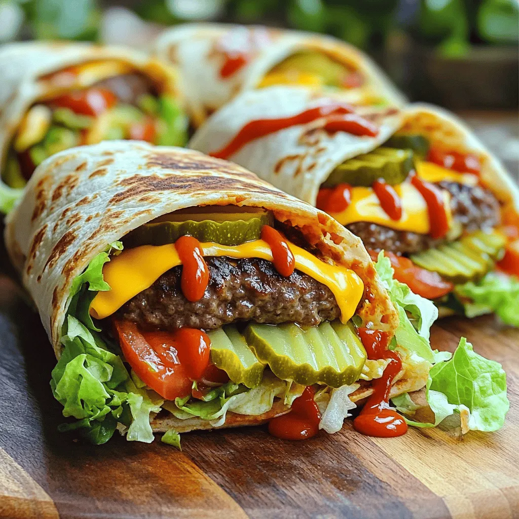 Grilled Cheeseburger Wraps Fun and Flavorful Meal Idea