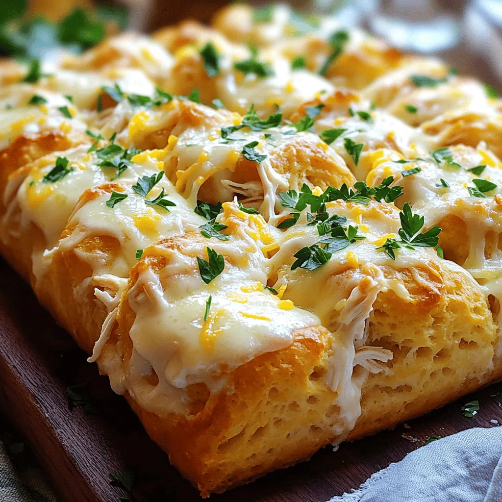 Chicken Alfredo Monkey Bread Savory Dinner Delight