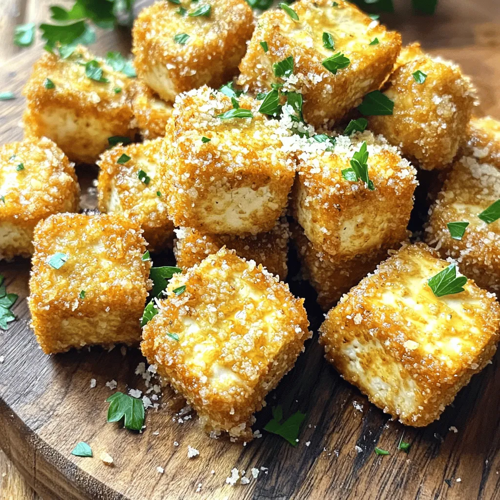 Air Fryer Garlic Parmesan Tofu Bites Crispy Delight