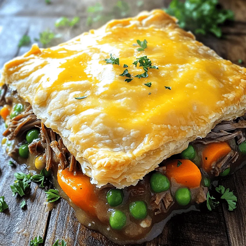 Brisket Pot Pie with Cheddar and Monterey Jack Delight