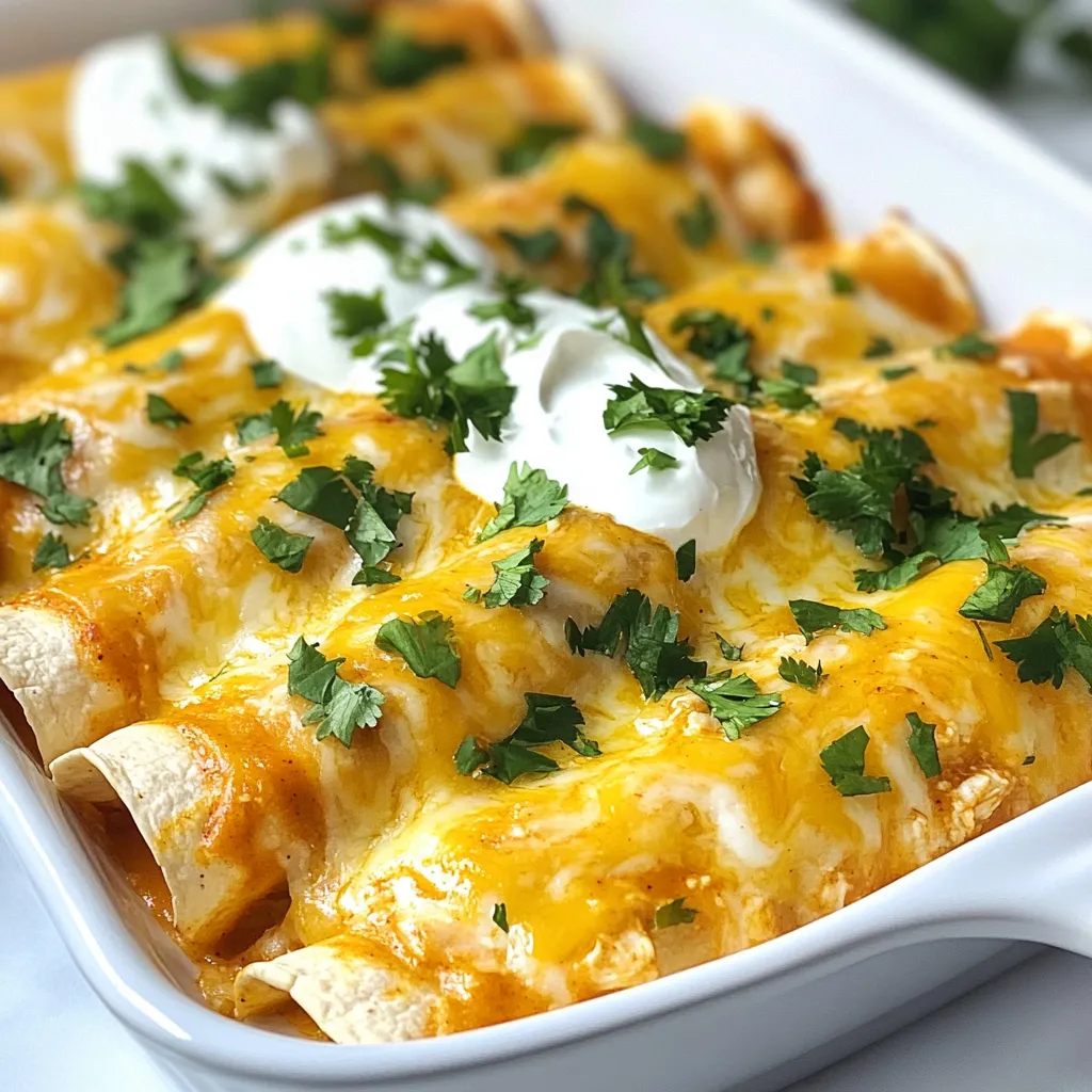 Cottage Cheese Chicken Enchiladas Healthy Recipe