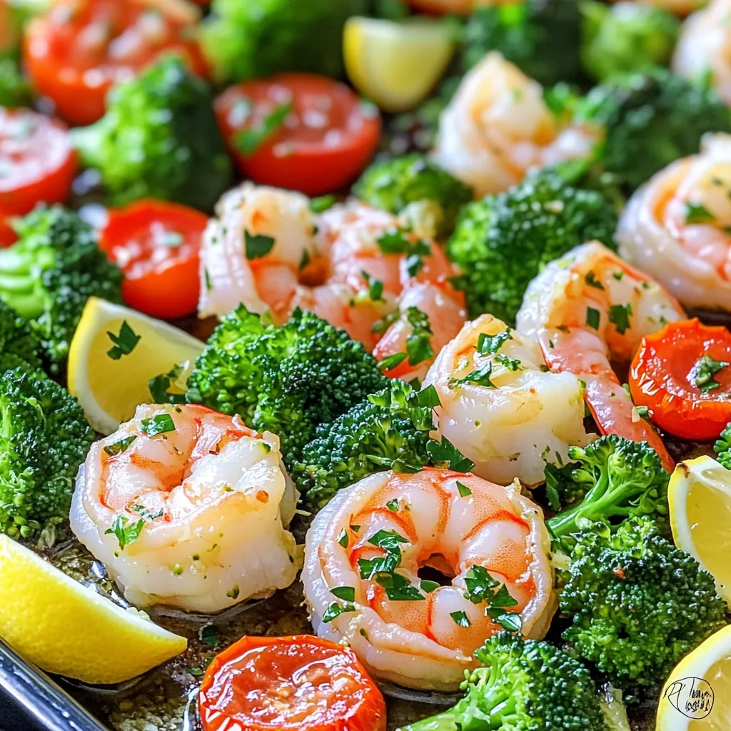Sheet-Pan Garlic Butter Lemon Shrimp and Veggies Dish
