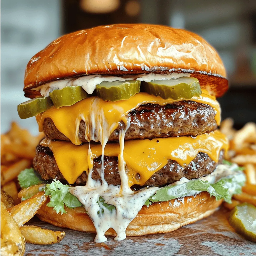 Double Cheesy Smash Burger with Special Flavor Boost