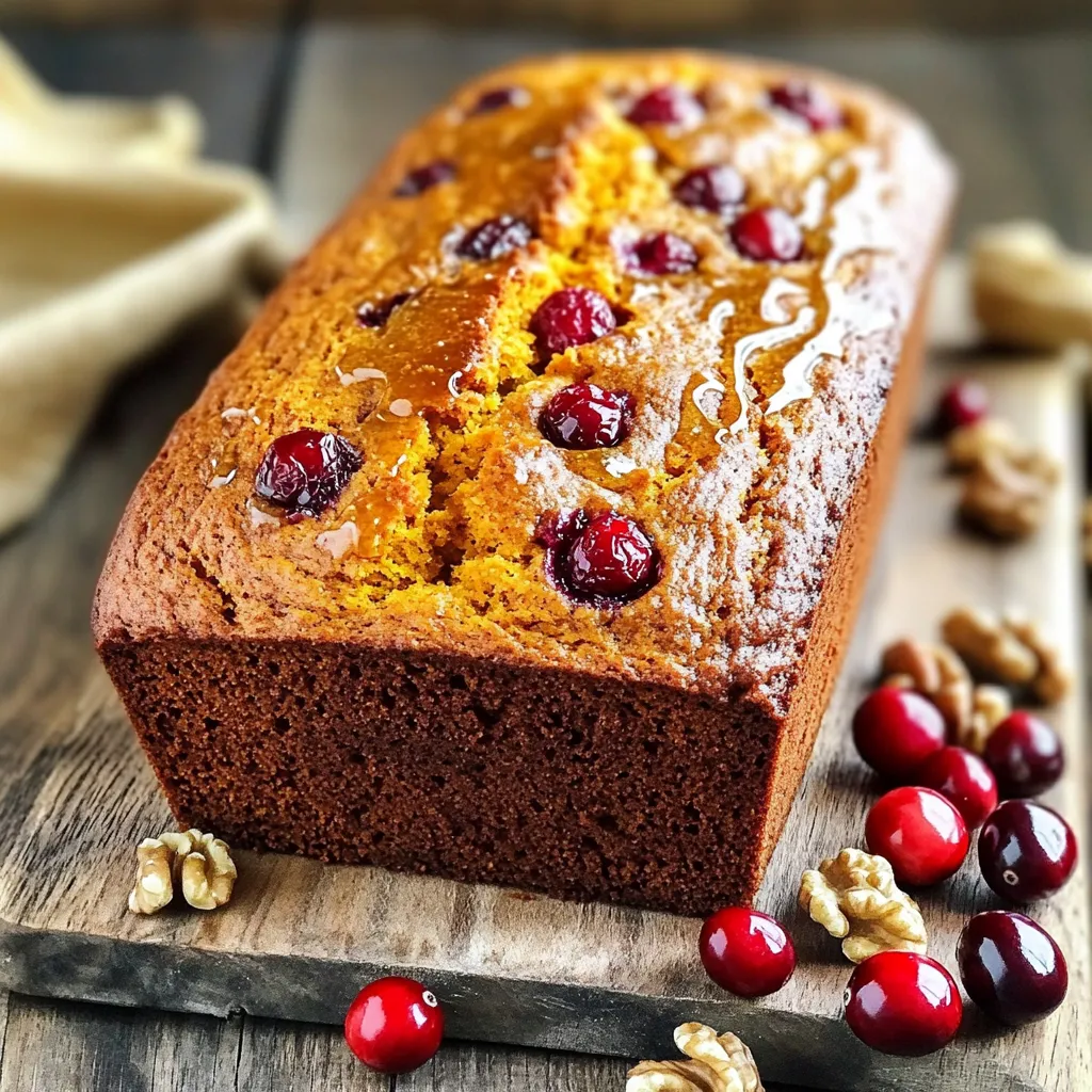 Cranberry Walnut Pumpkin Bread Bakery Style Delight