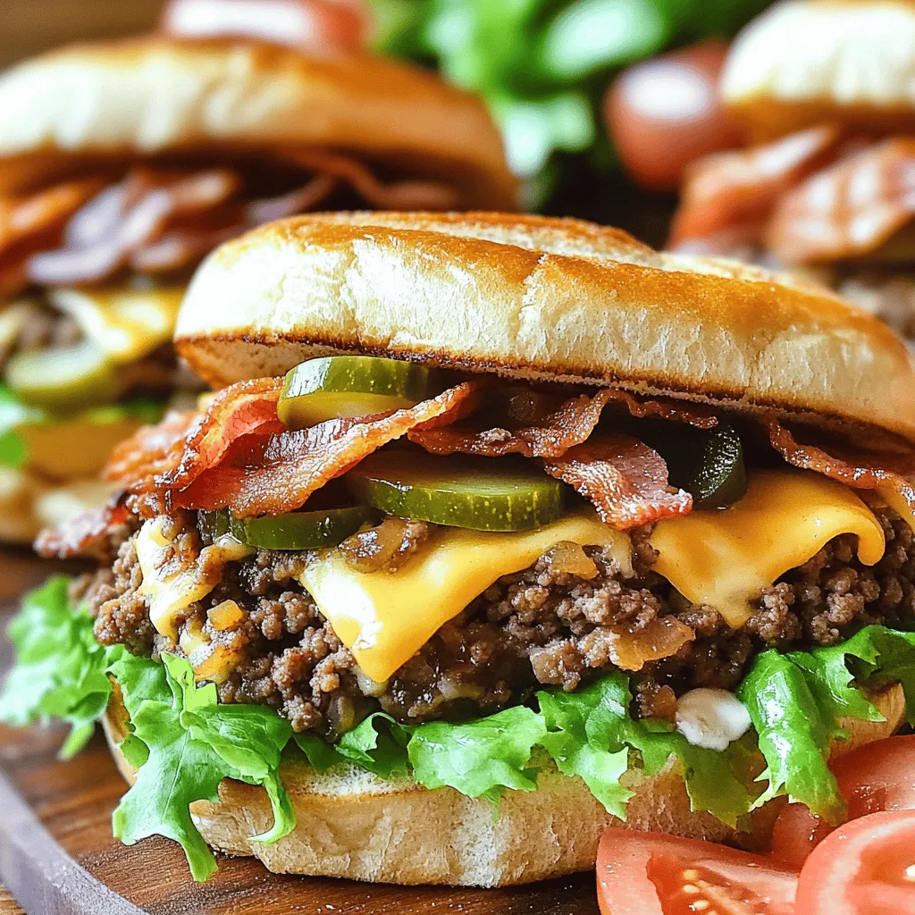 The chopped cheese and beef bacon sandwich is all about bold flavors and great textures. To craft this dish, you need a few key ingredients.