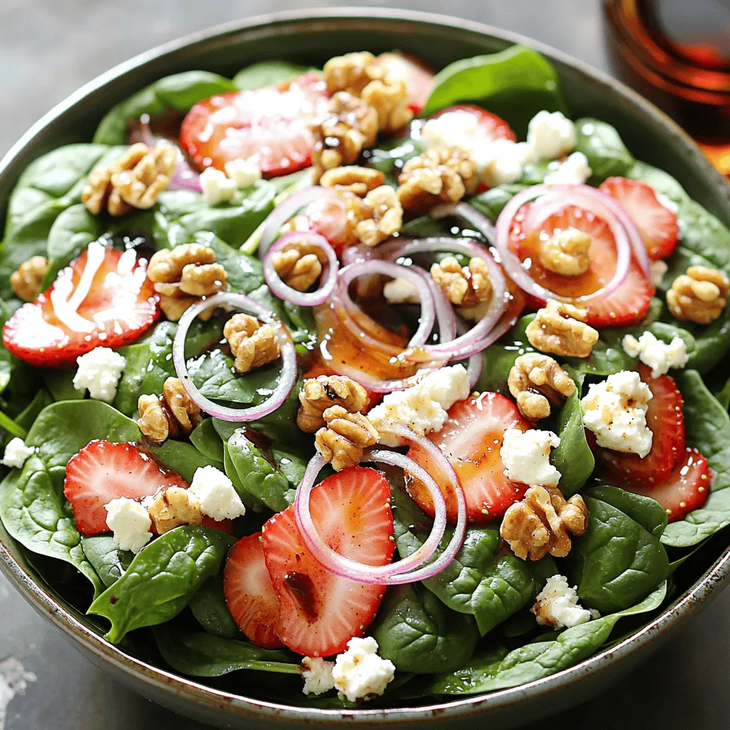 Strawberry Spinach Salad Fresh and Flavorful Delight