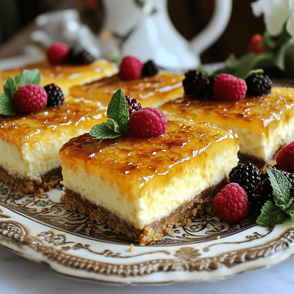 To make Crème Brûlée Cheesecake Bars, you need these ingredients: