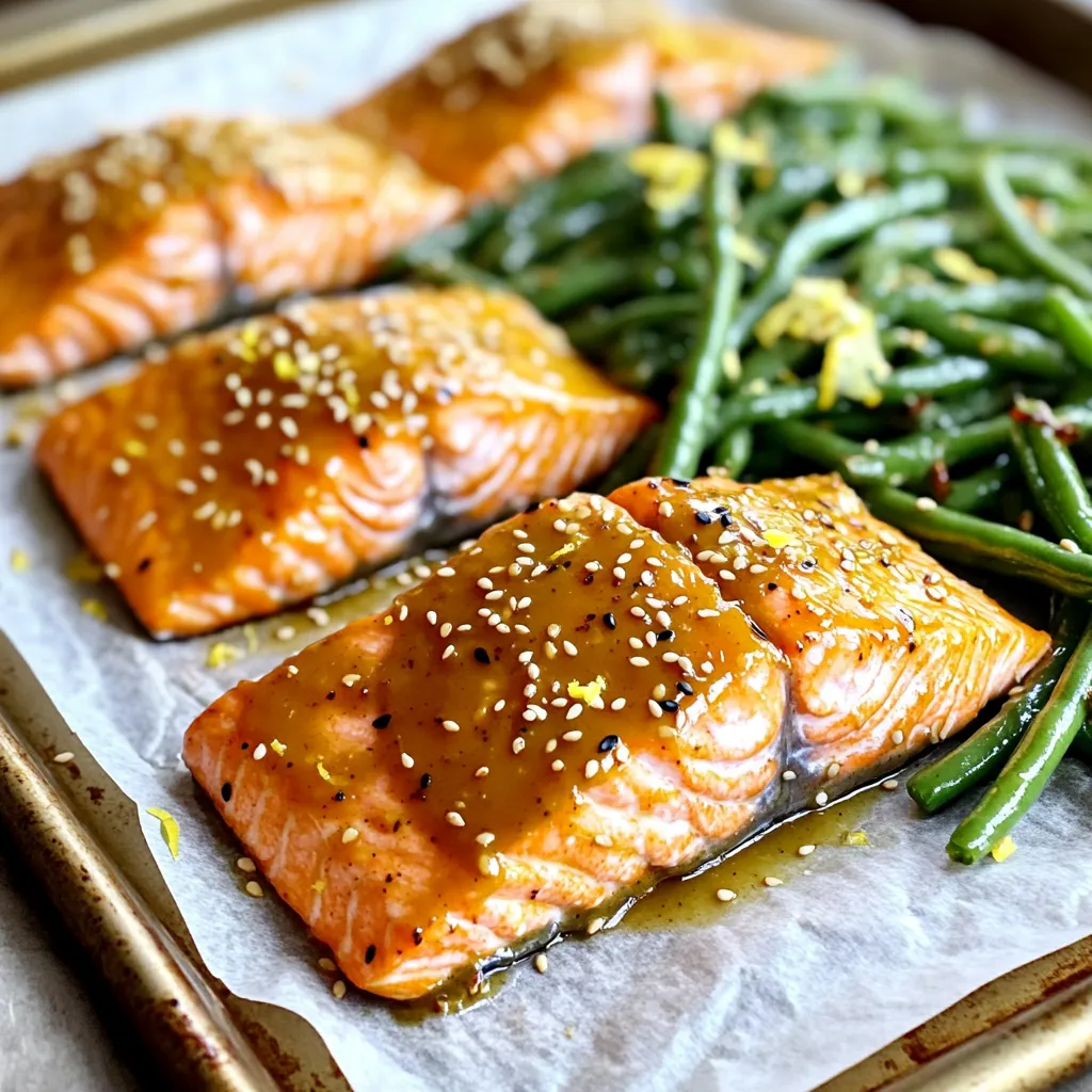 Maple Mustard Salmon Green Beans Sheet Pan Delight