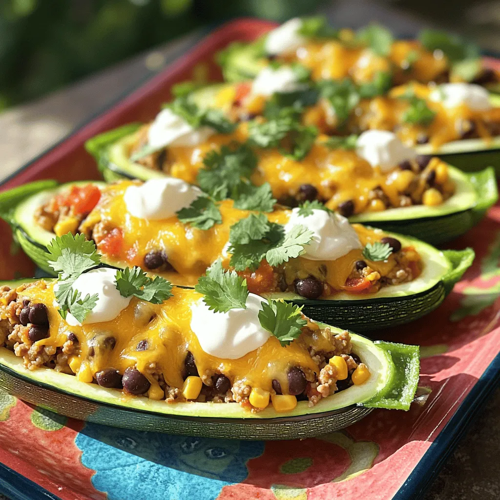 Taco Stuffed Zucchini Boats Delightful and Easy Meal