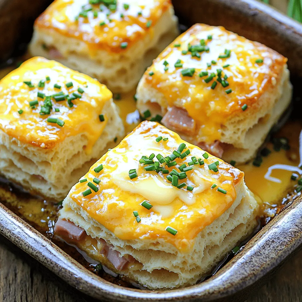 The right ingredients make all the difference in Ham and Cheese Butter Swim Biscuits. Here’s what you need: