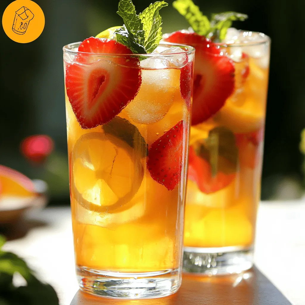Delicious Strawberry Sweet Tea Refreshing Summer Drink