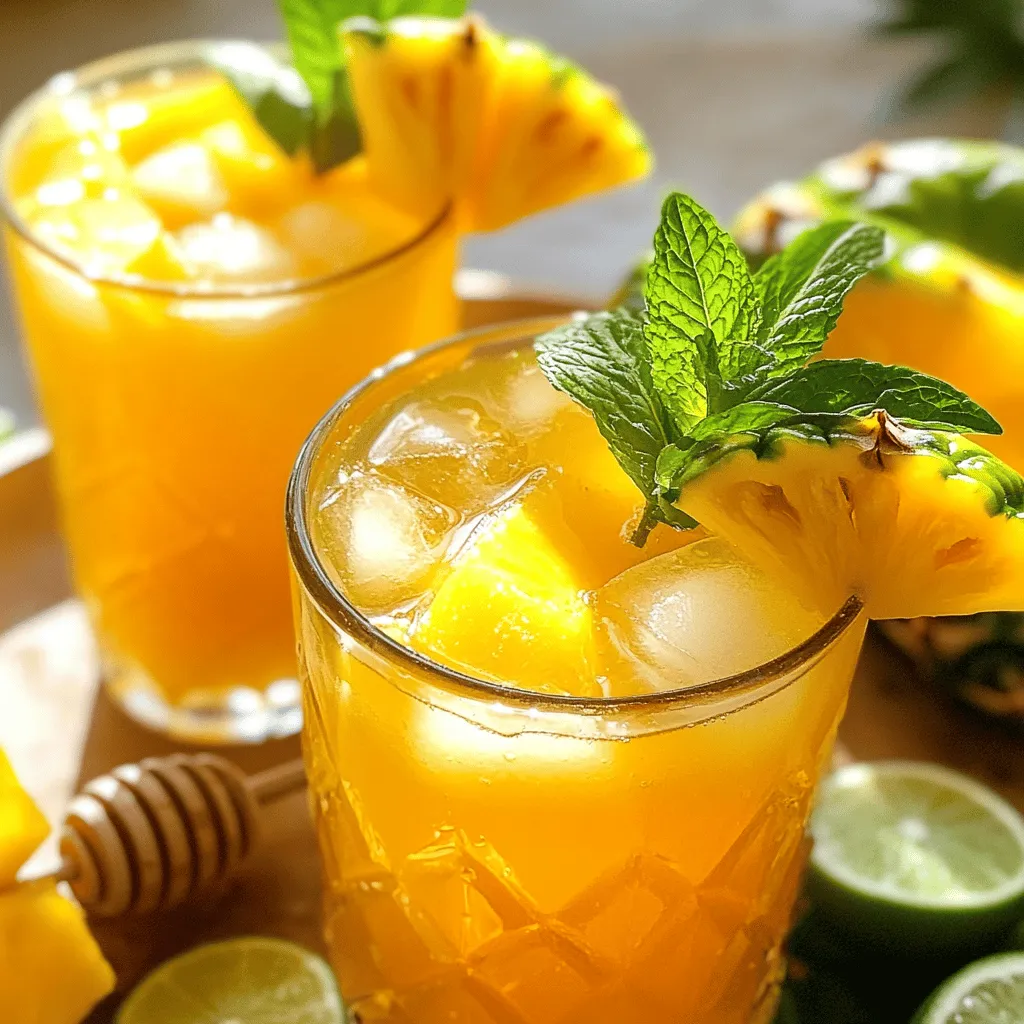 Mango Pineapple Green Tea Refreshing Summer Drink