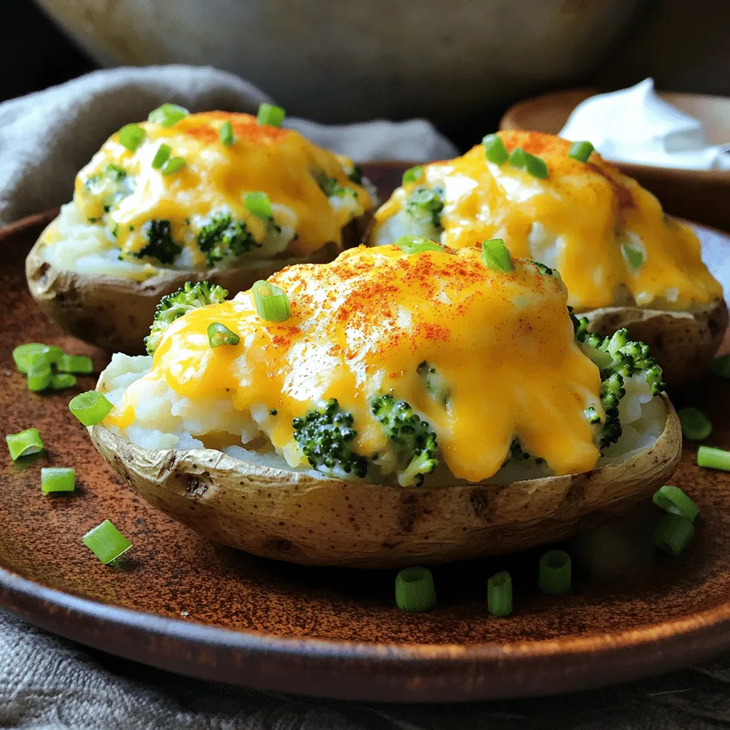 Broccoli and Cheddar Twice-Baked Potatoes Delight