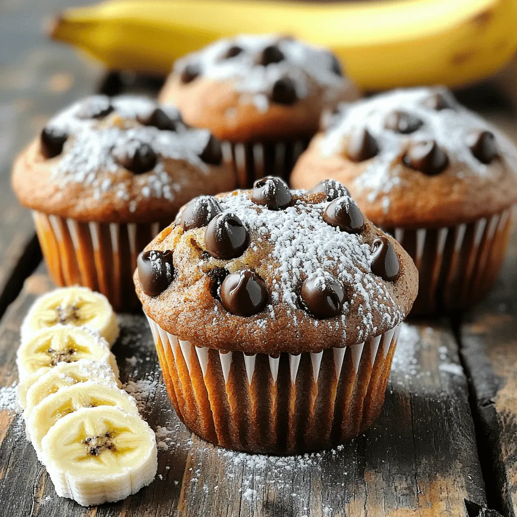 Chocolate Chip Banana Muffins Tasty and Simple Treat