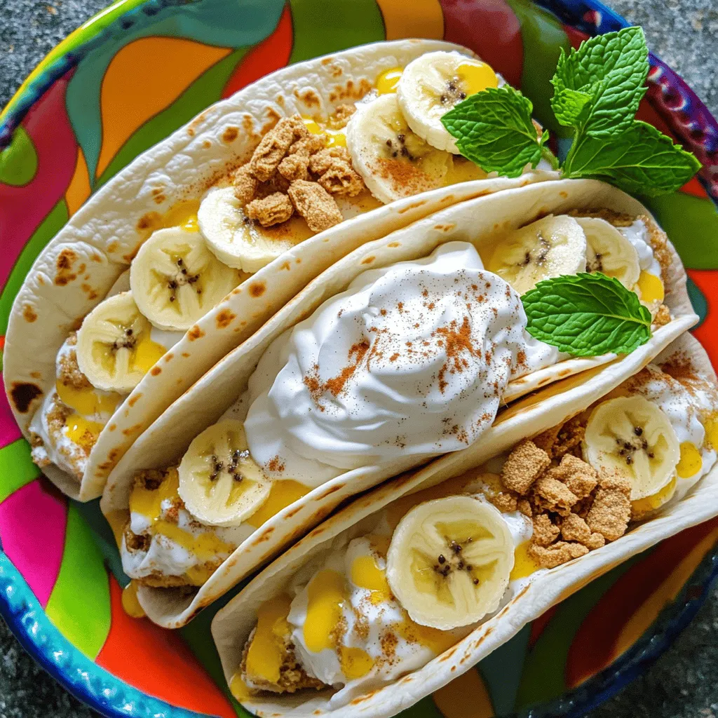 Banana pudding tacos are a fun twist on a classic dessert. They mix the soft sweetness of banana pudding with a crunchy taco shell. This dish is easy to make and great for sharing.