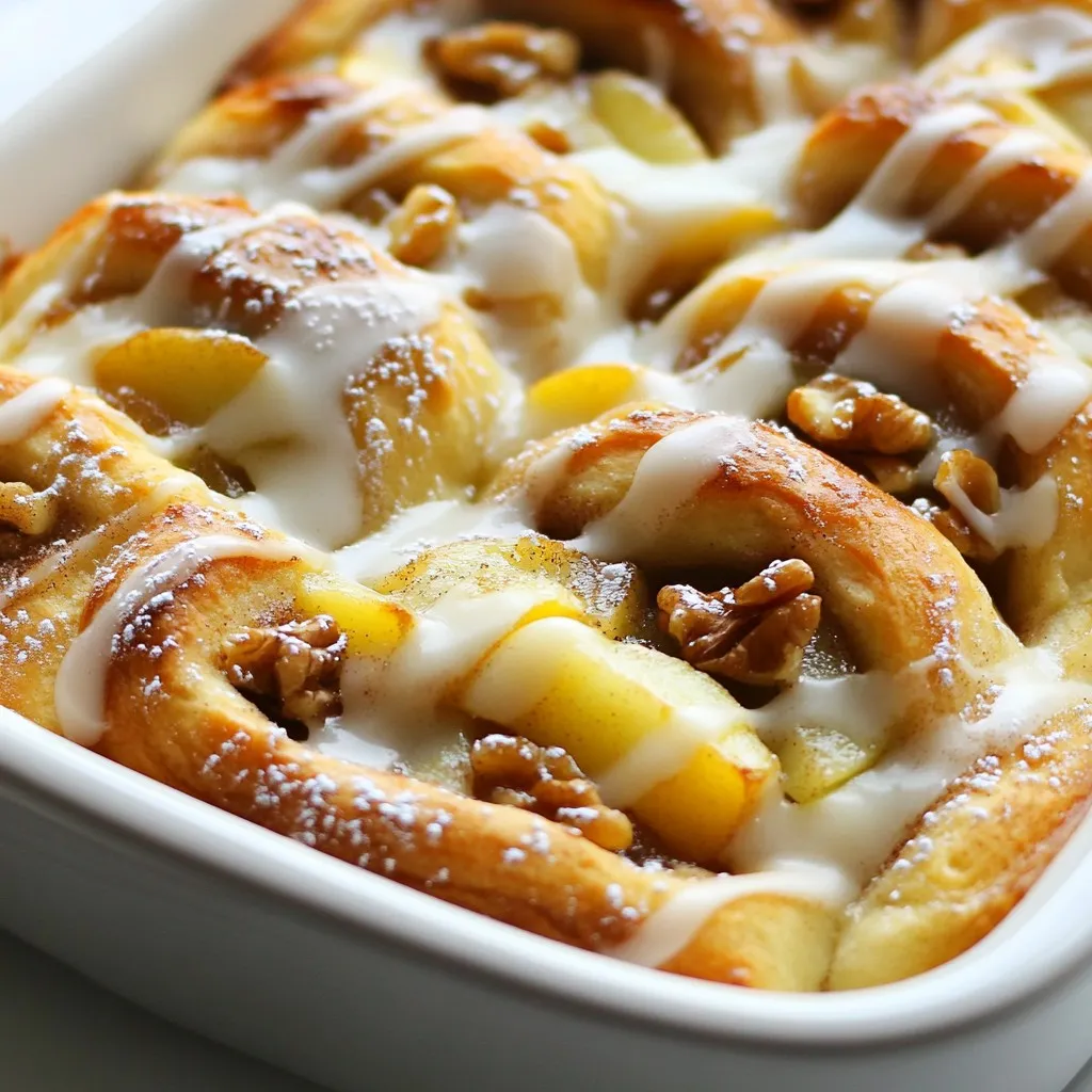 Apple Cinnamon Roll Bake Comforting and Cozy Delight