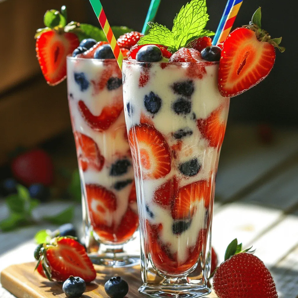 Strawberry Blue Hawaiian Refreshing Summer Drink