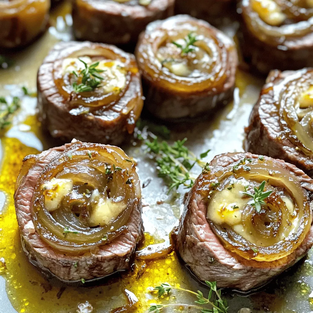 Irresistible French Onion Steak Pinwheels Recipe
